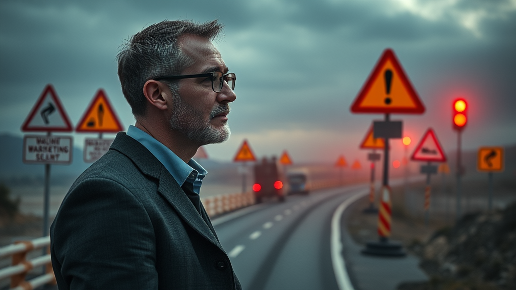content distribution channel mistakes visual with marketer observing content strategy roadblocks