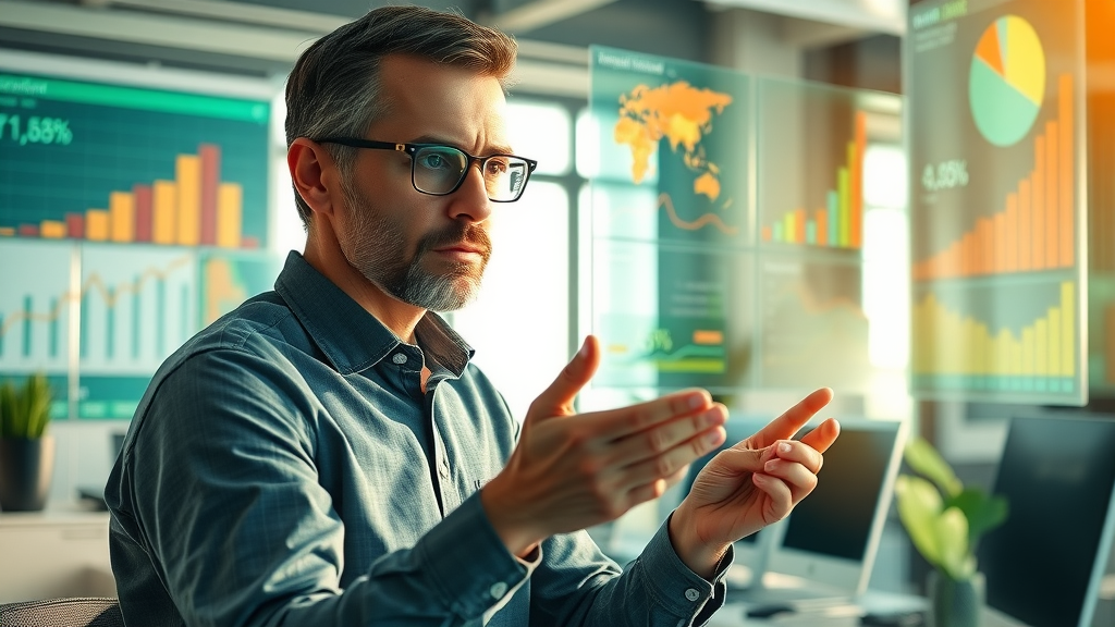 marketing specialist reviewing segmented data for audience-centric content marketing trends