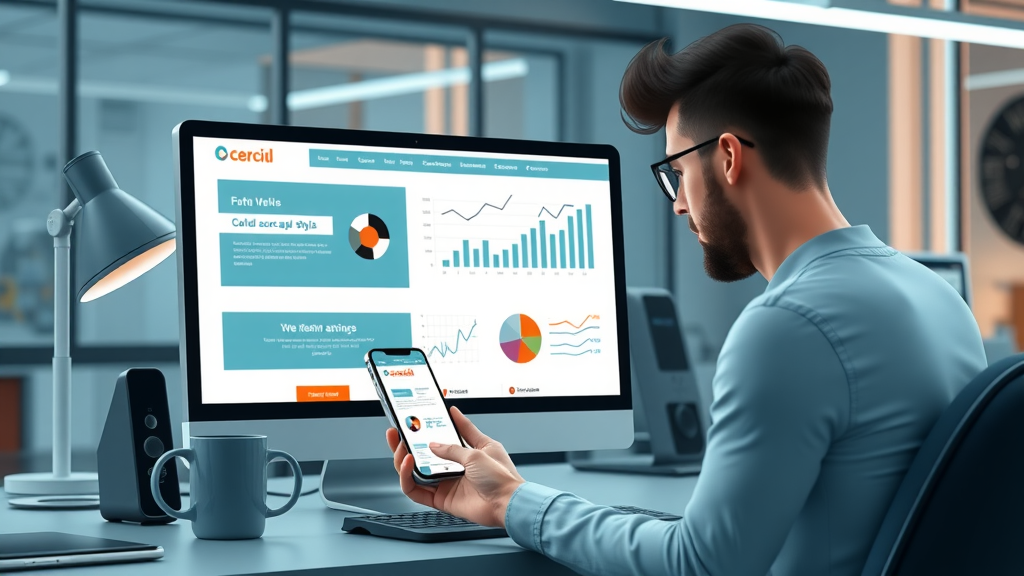 online presence for local business digital marketing with clear website layout and engaging business profile