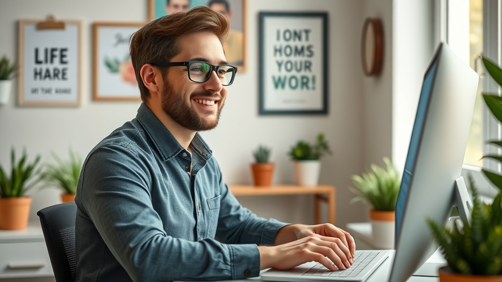 local business digital marketing owner updating business profile online for optimized online presence