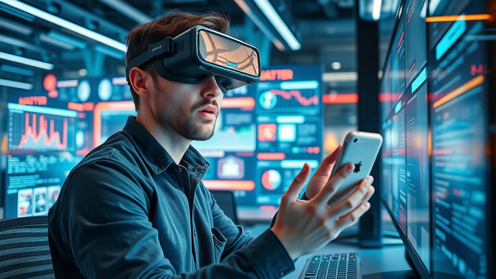 content marketing tool marketer using AR VR futuristic marketing workspace industry trends
