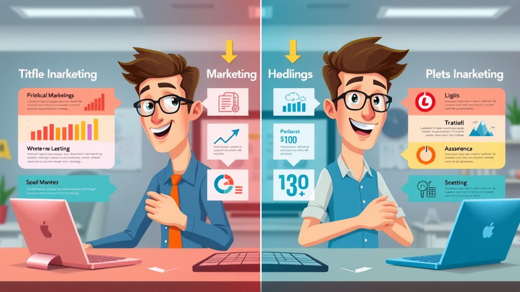 Infographic comparing digital marketing strategies, small business marketing ideas, visually engaging data