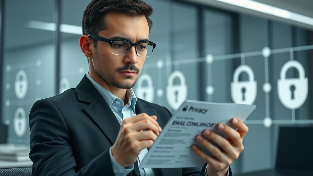 data privacy officer verifying compliance for email personalization campaigns